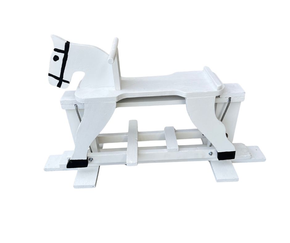 White Wooden Rocking Horse
